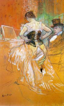Henri De Toulouse-Lautrec : Study for Elles Woman in a Corset
